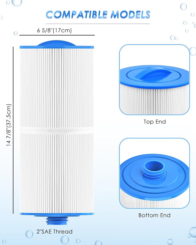 PACETAP Spa Filter Replaces for Unicel 6CH-960, 2 Pack Hot Tub Filter