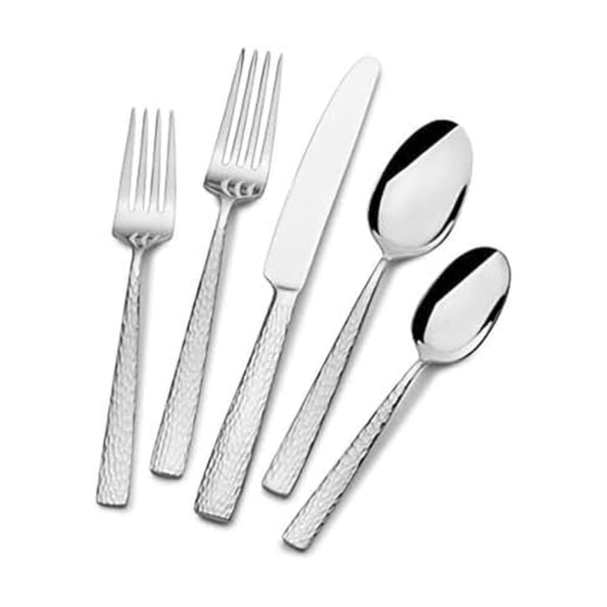 Mikasa, Virtuoso Frost Flatware Service for 12, 65 Piece Set, 18/10 Stainless Steel, Silverware Set with Serving Utensils
