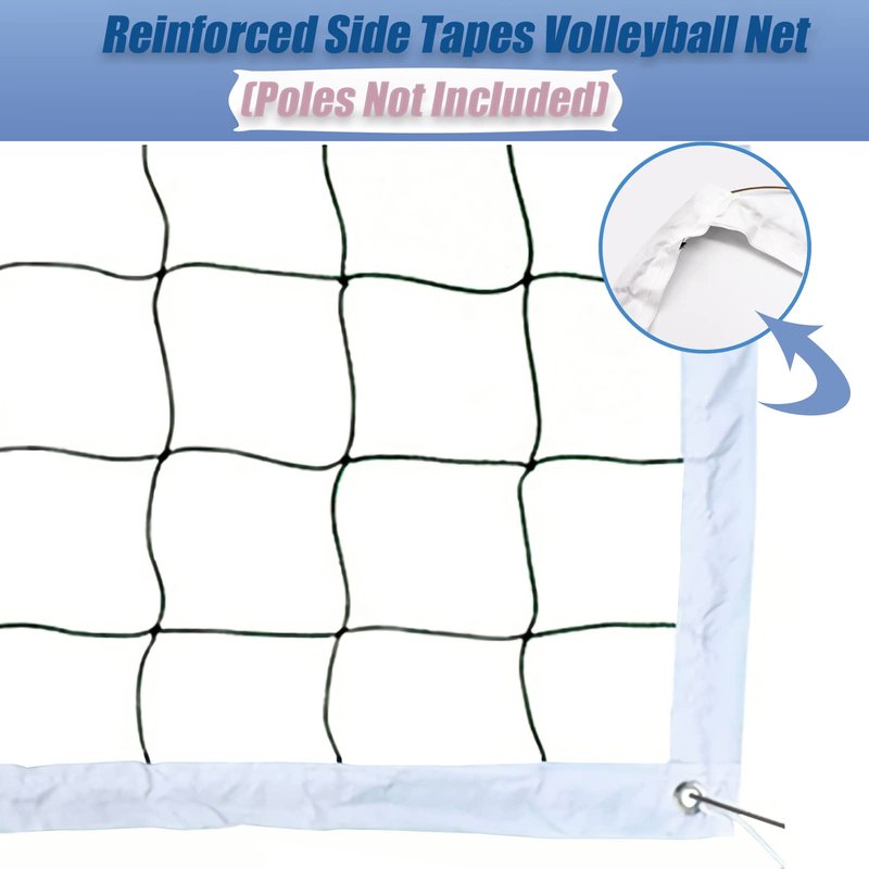 Volleyball Net Outdoor, Heavy Duty Volleyball Net for Backyard, 32 x 3 FT Professional Net with Reinforced Side Tapes for Ground Pool Sports, Portable Replacement Net for Beach (Poles Not Included)
