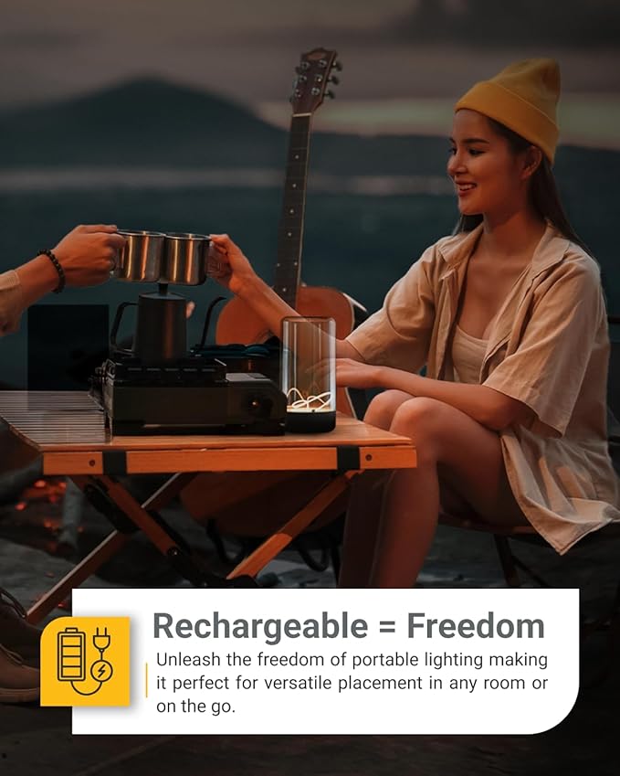 Sunco Magnetic Filament Light Rechargeable Table Lamps Minimalist Flexible LED Camping Lamp Dimmable Cordless 1W 55 LM 2700K Soft White 3-Step Dimming 10%-100% USB-C Rechargeable.