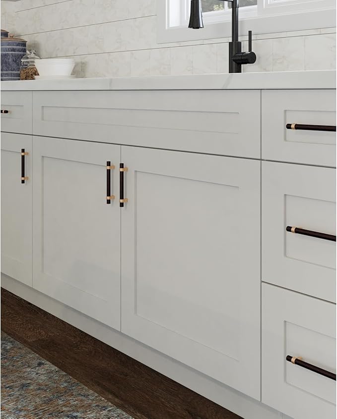 Design House Brookings Shaker Unassembled Wall Kitchen Cabinet W3030, 30 W x 12 D x 30 H, Painted White, Solid Wood, Design House, 561746
