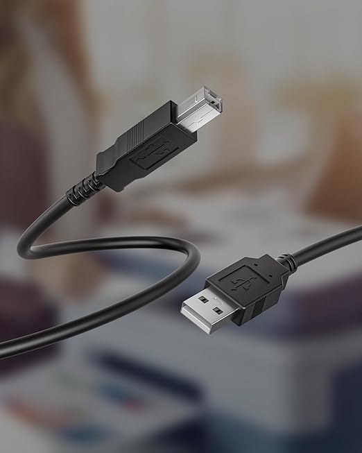 MUNBYN USB Cable, Black USB Cord for 130B, 941B, and P941 Thermal Printers, and Other Shipping Label Printers