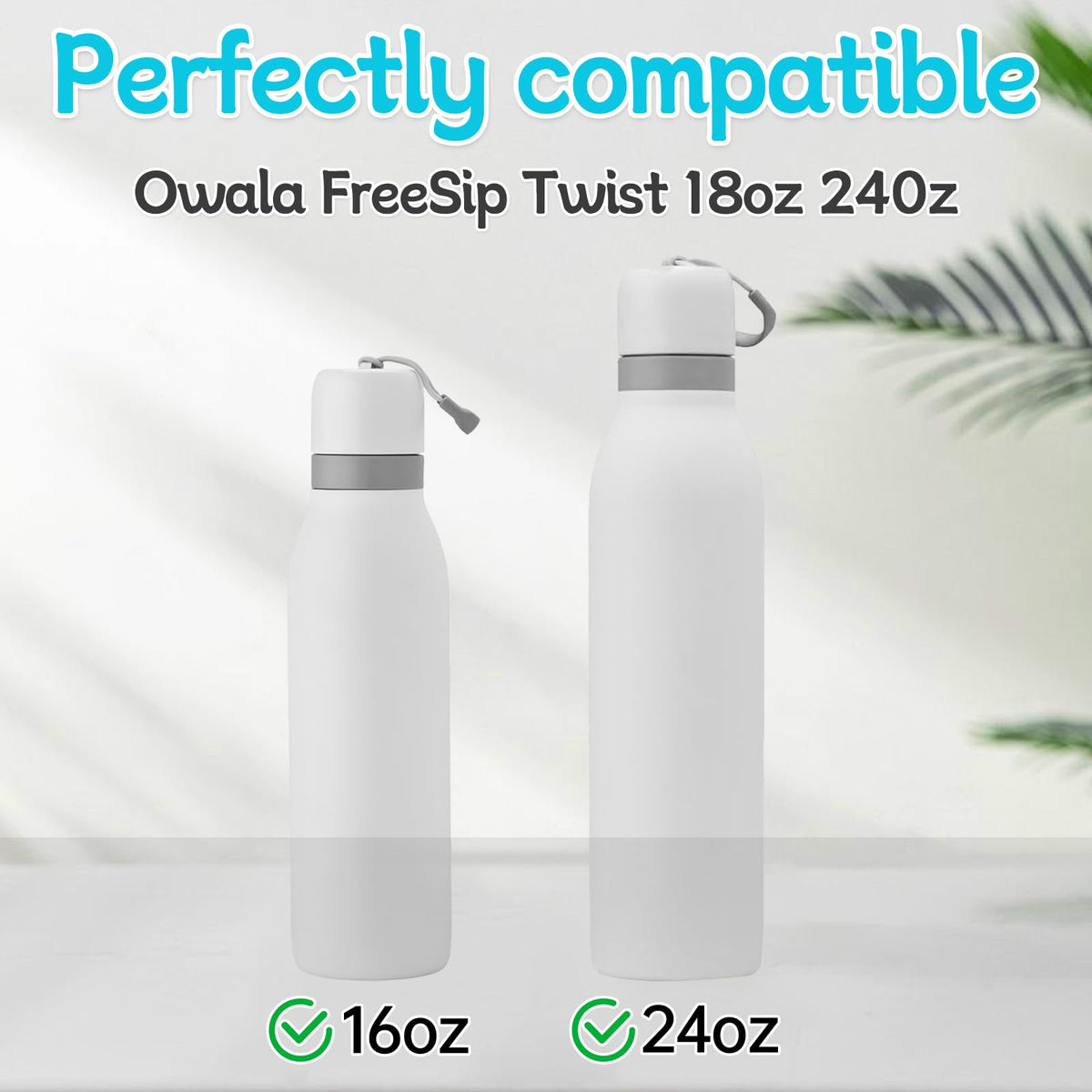 BMSQOFD 4pcs Replacement Stopper for Owala FreeSip Twist 18oz 24oz,Water Bottle Top Lid Gasket for Owala FreeSip Twist Series Seal Bottle Cap Mouth Stopper Part Accessories (Gray)