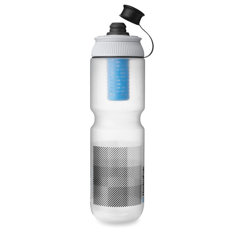 HydraPak Breakaway+ Filter Water Bottle (30oz) - Hike & Bike Squeeze Water Bottle, Fits Backpacks & Bike Cages - Clear