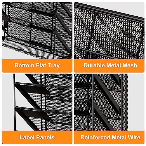 Kuntine.B Wall File Organizer (Black, 7 Tier) - color: Black, size: 7 Tier