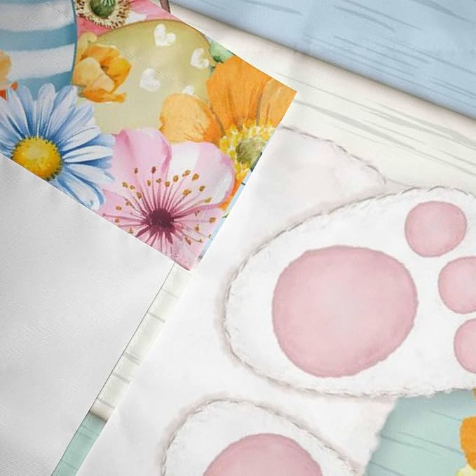 Easter Curtain Valances for Windows, Kitchen Valance Window Treatment, Spring