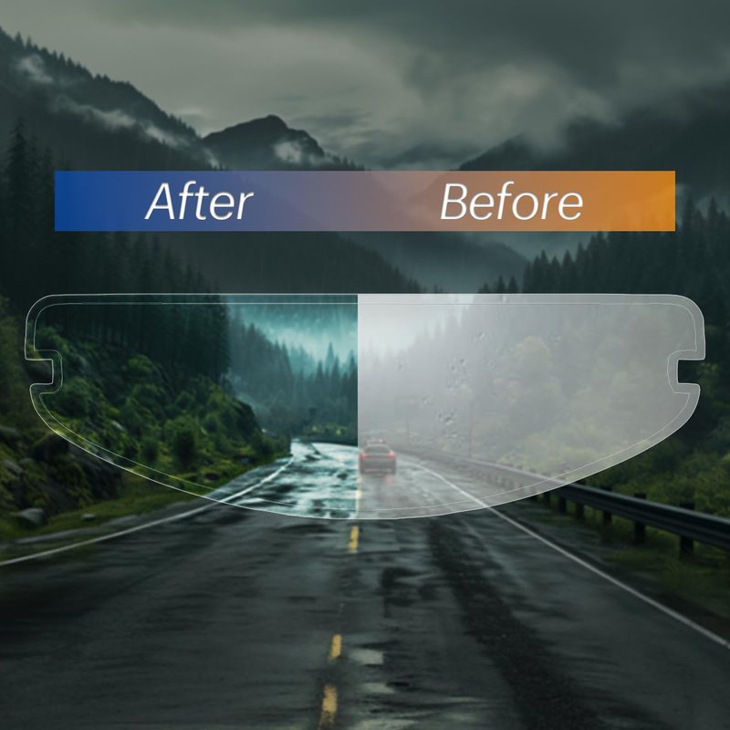 Universal Anti Fog Film for Motorcycle Helmet Visor 3.46" x 10.7"-Helmet Face Shield Anti Fog Visor Insert