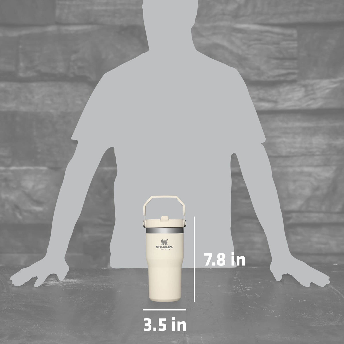 Stanley IceFlow Stainless Steel Tumbler - Vacuum Insulated Water Bottle for Home, Office or Car Reusable Cup with Straw Leak Resistant Flip Cold for 12 Hours or Iced for 2 Days, Cream, 20 OZ / 0.59 L