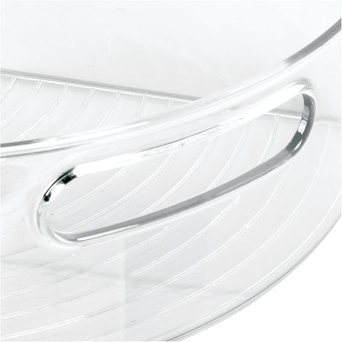 iDesign Plastic Lazy Susan Cabinet Storage Bin, 1/4 Wedge Container for Kitchen, Pantry, Counter, BPA-Free, 12.75" x 7.5" x 4.25", Set of 4, Clear
