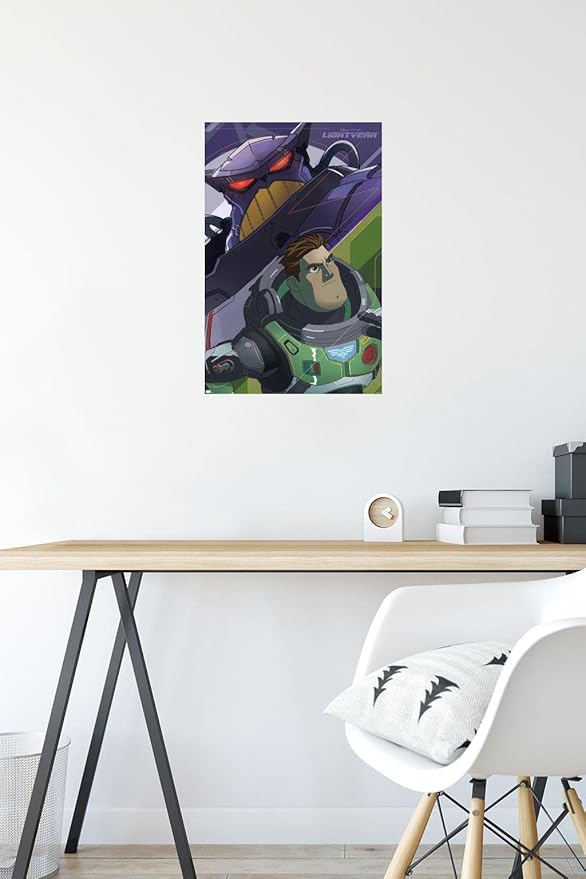 Trends International Disney Pixar Lightyear - Buzz and Zurg Wall Poster, 14.725" x 22.375", Premium Poster & Mount Bundle