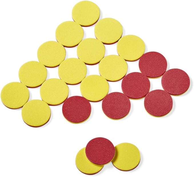hand2mind Foam Two-Color Counters, Red and Yellow Counters, Counting Manipulatvies, Math Counters for Kids, Counting Chips, Math Manipulatives, Math Bingo Chips, Counters for Kids Math (Pack of 200)