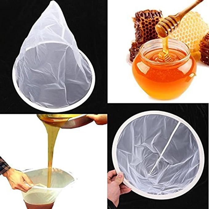 Honey Strainer Filter 2pcs Net Screen Food Filter Apiary Equipment Extraction