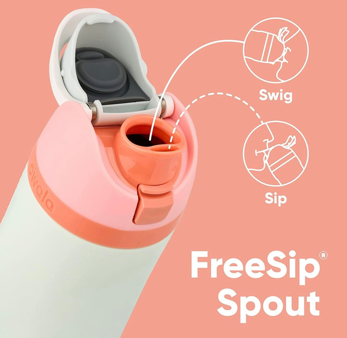 Owala FreeSip Insulated Stainless Steel Water Bottle with Straw for Sports, Travel, and School BPA-Free Sports Water Bottle, 40 oz, Boneyard