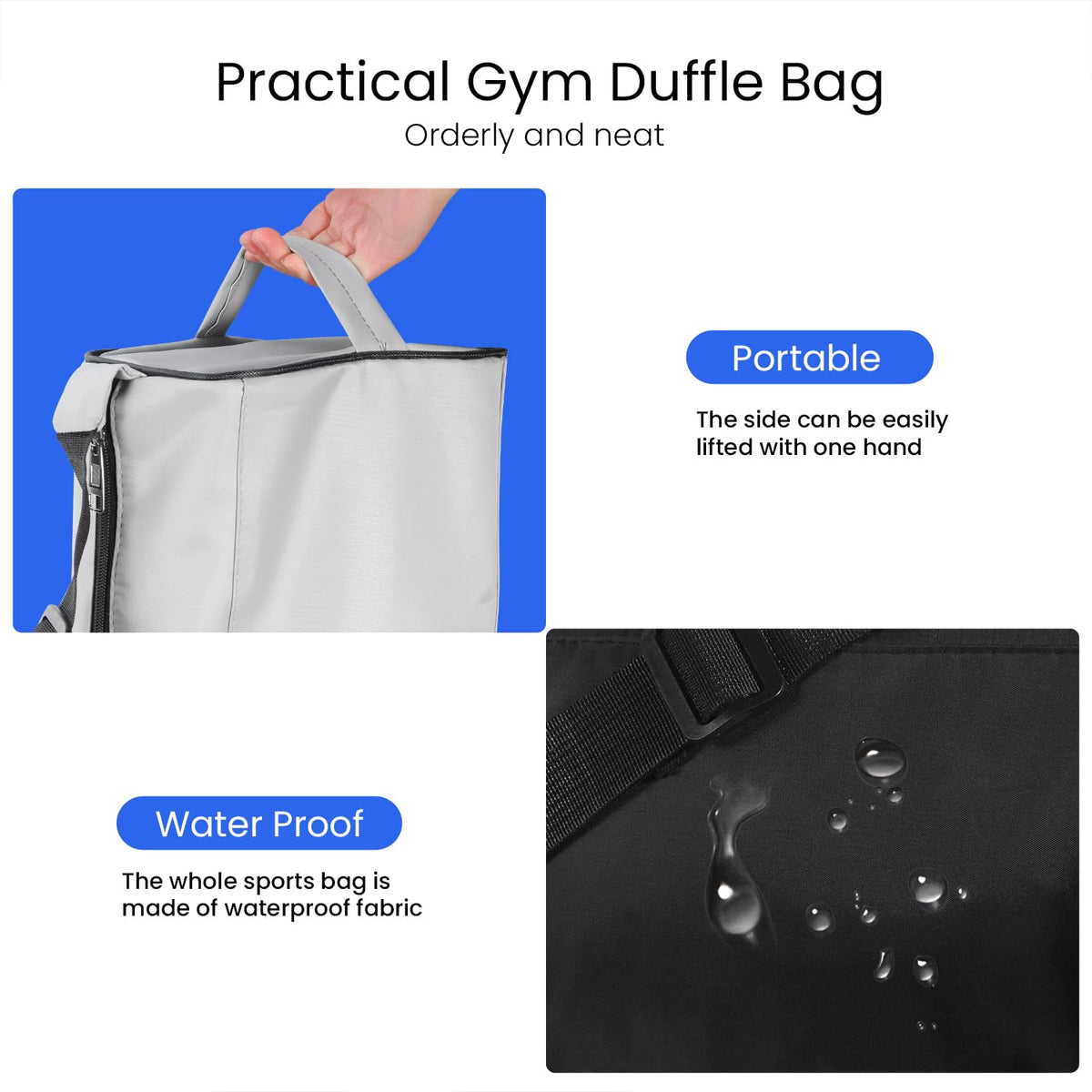 C&F BOGMOST Small Gym Bag for Women & Men,Small Lightweight Duffel Bag Carry On Bags Mini Duffel Travel Bag Waterproof Sports Bags for Workout/Sport/Travel, Purplish Red