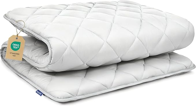 Aircliff Japanese Floor Mattress, Roll Up Tatami Mat, Sleeping Pad, Shikibuton, CertiPUR-US Certified Foam Floor Bed Futon Mattress for Dormitory, Guest Bed, Designed in Japan(Light Grey, Twin)