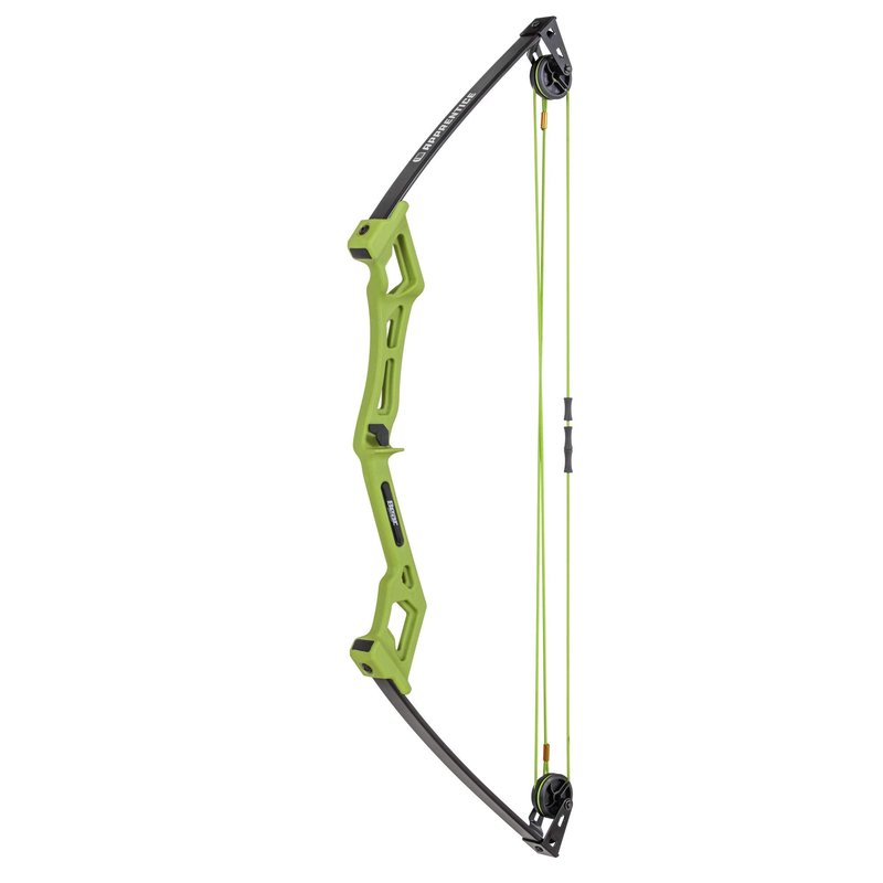 Bear Archery Apprentice Compound Youth Bow, Right Handed, Ages 4-7, Continuous Draw Weight up to 13.5 lbs, Continuous Draw Length up to 24", Ready-to-Shoot Accessories, Flo Green