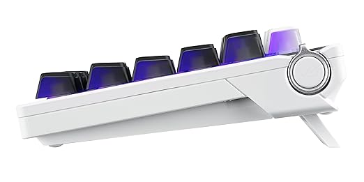 ROG Azoth X 75% custom gaming keyboard, hot-swappable Storm V2 Switches, gasket mount, dampening foam, FR4 plate, south-facing PCB, tri-mode connection, OLED display, control knob, wrist rest, Mac