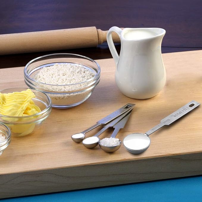 5PCS Measuring Spoons Set, Include 1/8,1/4,1/2,1 tsp, and 1tbsp Cup