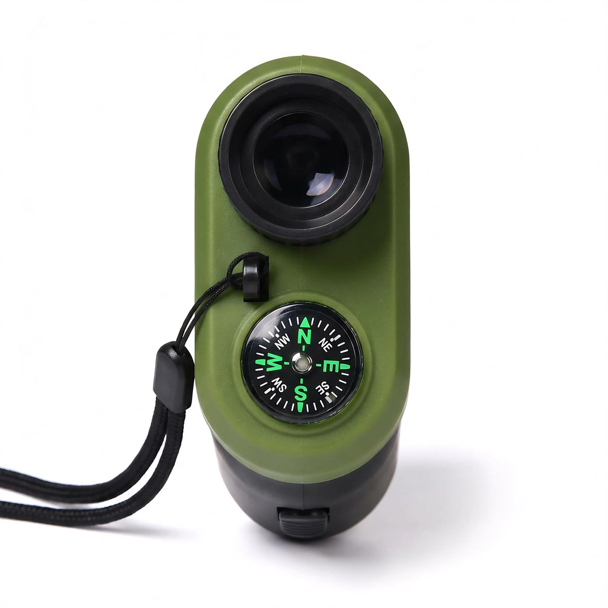 Kids Adventure Compact Monocular-Multi-Functional with Compass,LED Signal Light,Telescope Infrared Rays|Small Easy to Carry for Bird Watching,Camping,Hiking,Hunting,Sports Games Concerts（Army Green）