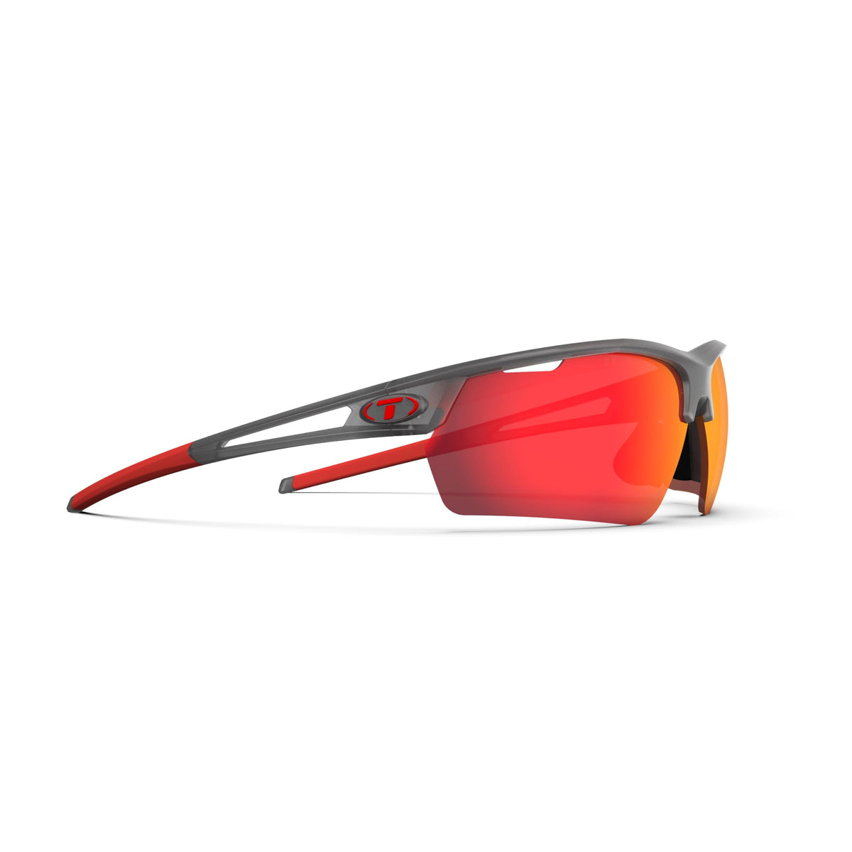 Tifosi Optics Navar FC Sunglasses (Satin Vapor, Smoke Red Mirror)