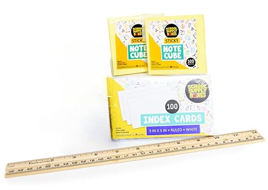 School Supply Boxes | Ultimate High School & College Case (2 Boxes) | Back to School Essentials Kit for Students & Teachers | Includes 1" Binders, College-Ruled Notebooks, Mech. Pencils, & More