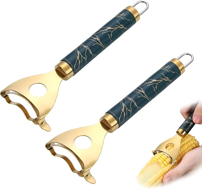 Corn Peeler(2-Pack) – Stainless Steel Corn Cob Stripper Tool