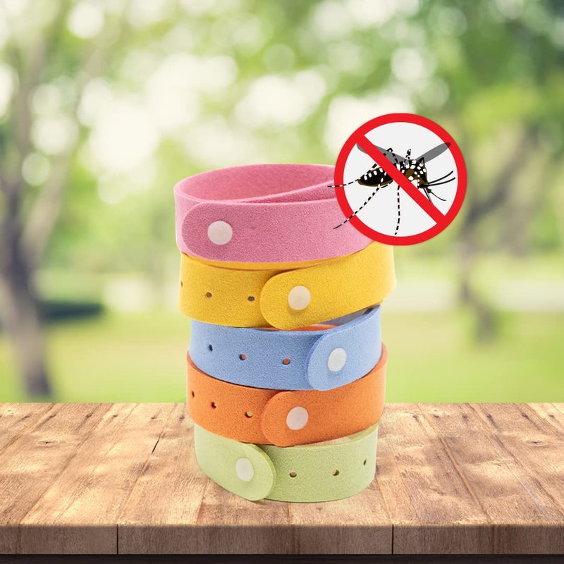 RiptGear Mosquito Bracelets - 15 Pack of Mosquito Bracelets for Kids and Adults, Insect Bracelet, Citronella Wristband - DEET Free Mosquito Wristbands, Camping Accessories