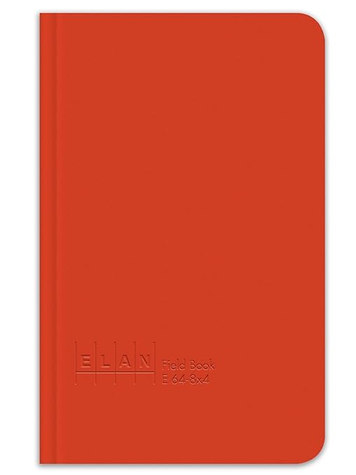 Elan Publishing Company E64-8x4 Field Surveying Book 4 ⅝ x 7 ¼, Bright Orange Cover