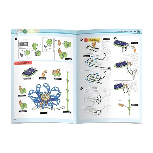 Thames & Kosmos SolarFlower Sapphire Swirl STEM Kit | Build a Motorized Solar-Powered Flower with Spinning, Colorful Petals, Educational Gift for Kids Ages 8+, Adults