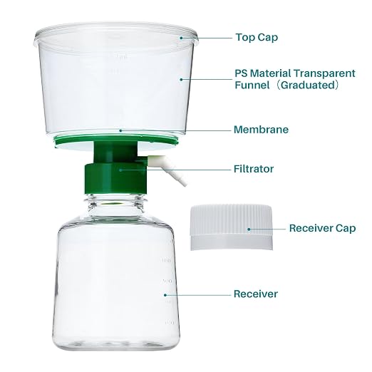 500ml Vacuum Filtration System, Disposable Sterile Vacuum Filter Units