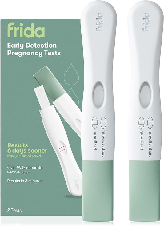 Frida Fertility Early Detection Pregnancy Tests | Easy at Home Pregnancy Tests, Over 99.9% Accurate HCG Test Strips, Early Results, Quick + Easy to Use | 2 Pregnancy Tests
