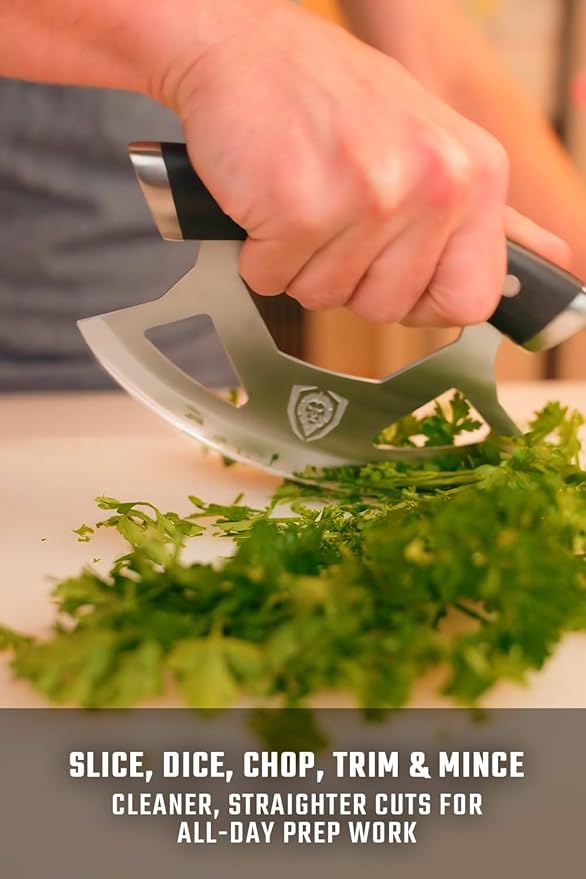 Dalstrong 7" Ulu Rocking Mincing Knife - 5CR15MOV Steel