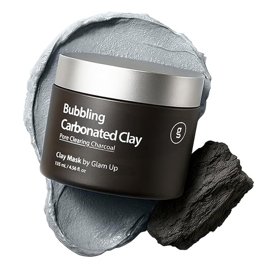 GLAM UP Clean Bubbling Carbonated Clay Mask for Face Purifying- Blackhead Remover, Peel Off, Pore Clearing, Deep Cleansing, Detoxing Bubble Clay Mask, Vegan 135ml (4.56 Fl Oz)