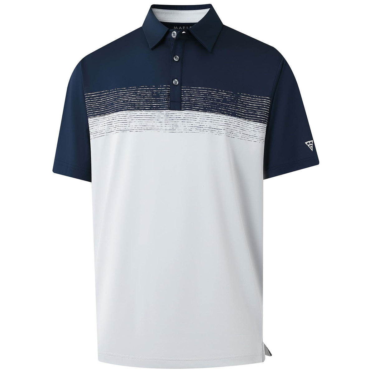 M MAELREG Golf Polo Shirts for Men Regular Fit Short Sleeve Lightweight Chest Print Business Casual Collared Shirt