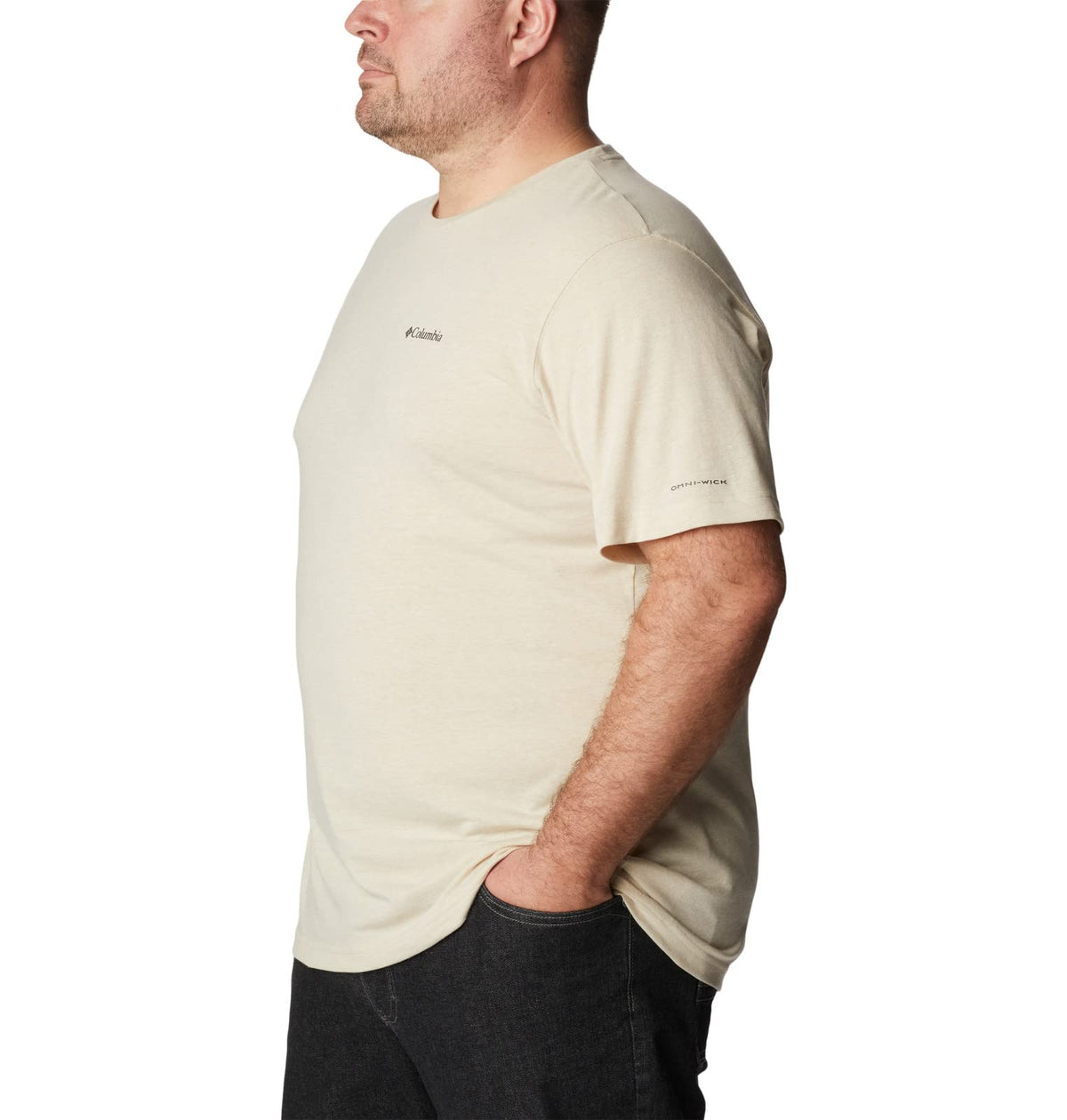 Columbia Men's Thistletown Hills Short Sleeve T-Shirt, Ancient Fossil Heather, 2X