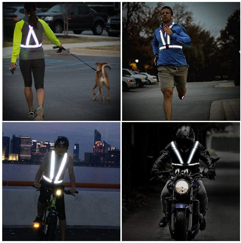 Awnuuw Reflective Vest Running Gear 3Pack, Adjustable Safety Vests