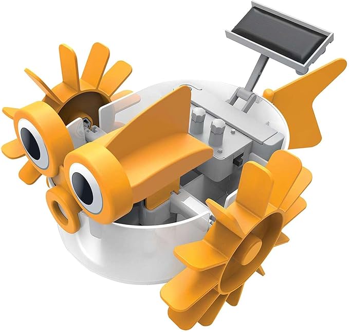 4M: Green Science: Aqua Robot - DIY Water Swimming Fish Toy Robot, Solar & Battery Hybrid Power, STEM Building Craft & Activity Set, Kids Ages 5+