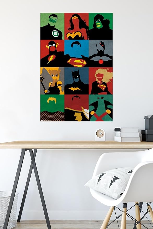 Trends International DC Comics - Justice League - Minimalist Wall Poster, 22.375" x 34", Premium Unframed Version