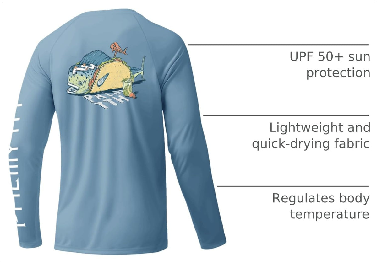 Palmyth Fishing Shirts for Men Long Sleeve UPF 50+ Quick Dry T-Shirt