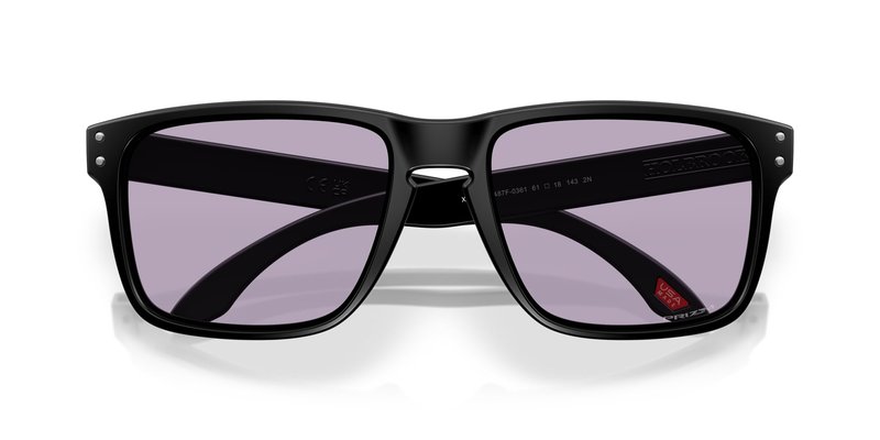 Oakley OO9487F Holbrook XXL Low Bridge Fit Sunglasses, Matte Black/Prizm Slate, 61 mm