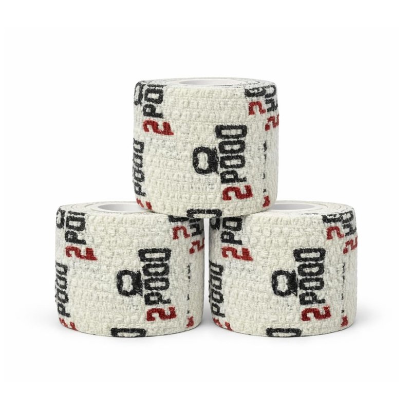 2POOD Lift Heavy Weightlifting Tape 3-Pack | Crossfit Weightlifting Tape | Premium Adhesive Tape for Weightlifters | Easy Stretch & Flexible for Non-Slip Lifting (White)