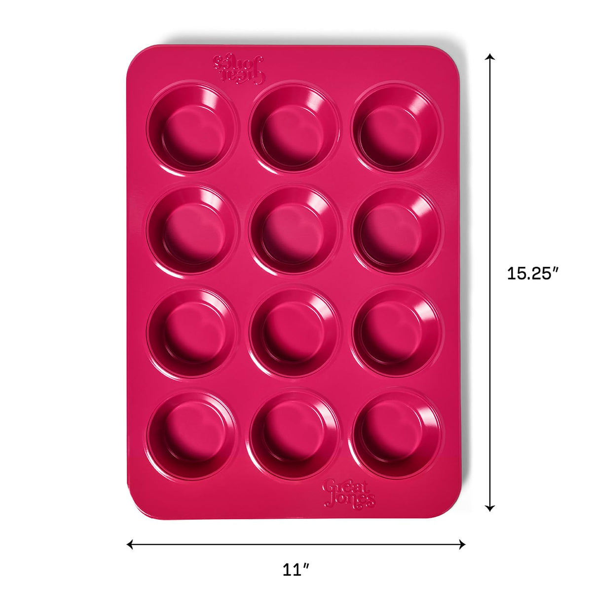Great Jones Nonstick 12-Cup Muffin Pan (Raspberry) | Non Toxic