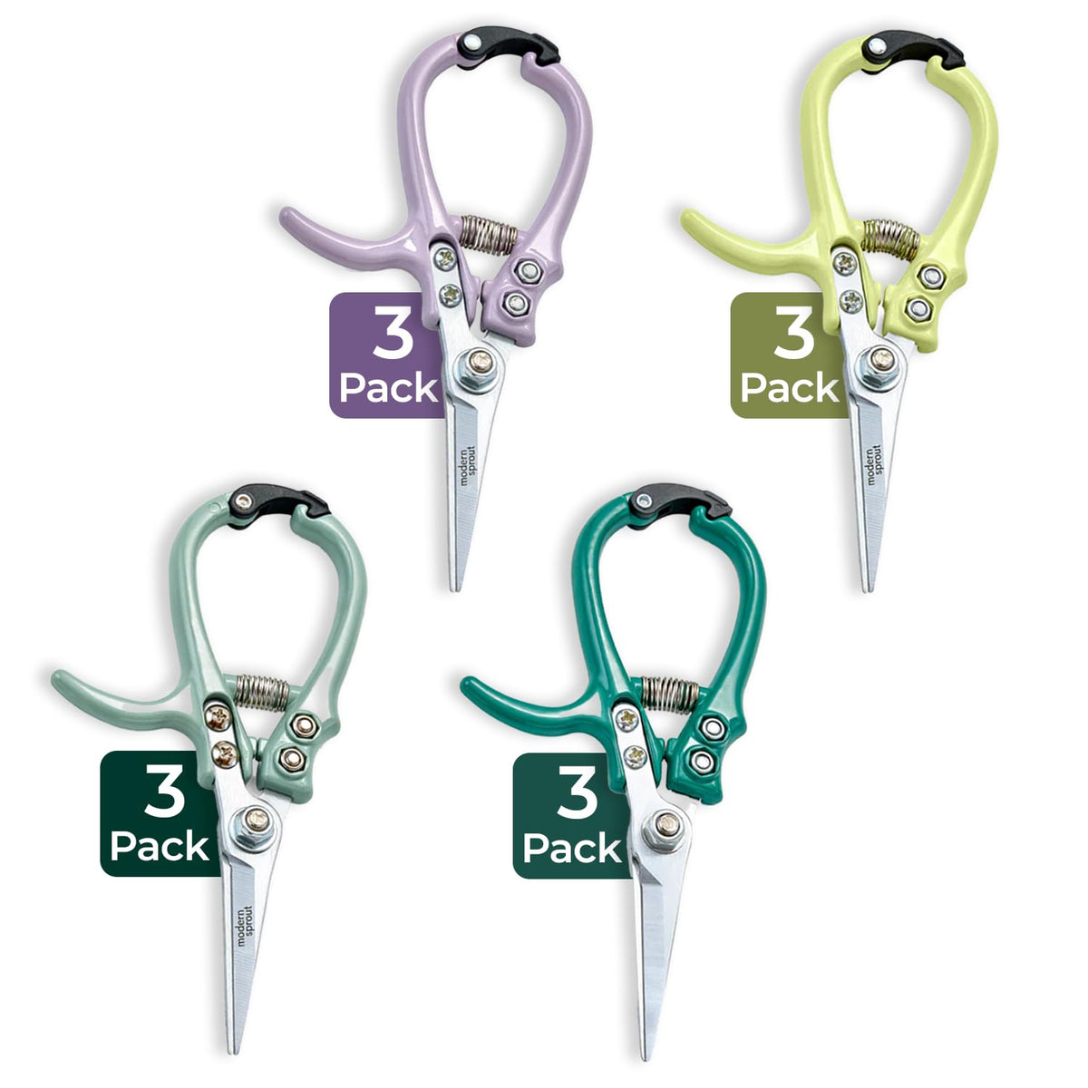Modern Sprout Pruning Shears- Garden Snips-Herb Scissors- Chartreuse 1-Pack