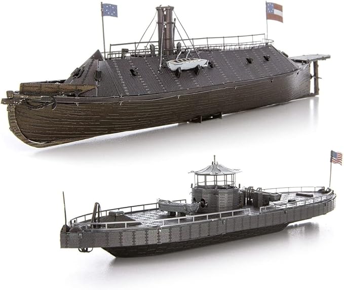 Metal Earth Fascinations Premium Series Monitor & Merrimack 3D Metal Model Kit