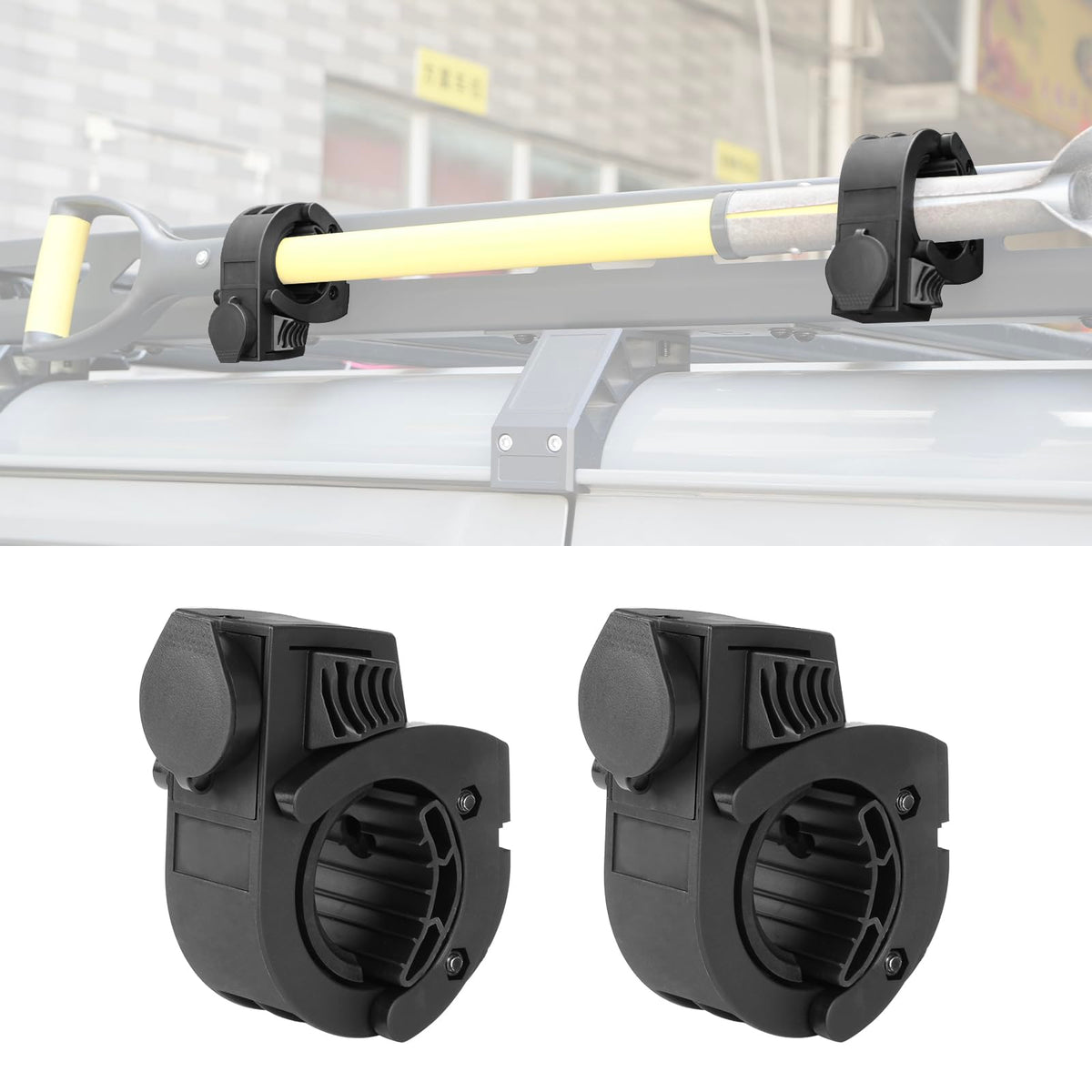 2 Pack Quick Release Shovel Holder with Lock for 0.79''-1.79'' Diameter Tool Handles,Rubber Clamp Mounting Bracket Compatible with Trucks UTV ATV Offroad SUV
