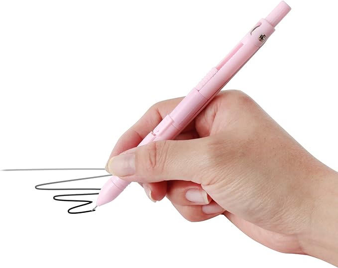LABANCA 8 Pcs Compass Set with Protractor Rulers Pencil for Math Geometry (Compass Pen-Pink)
