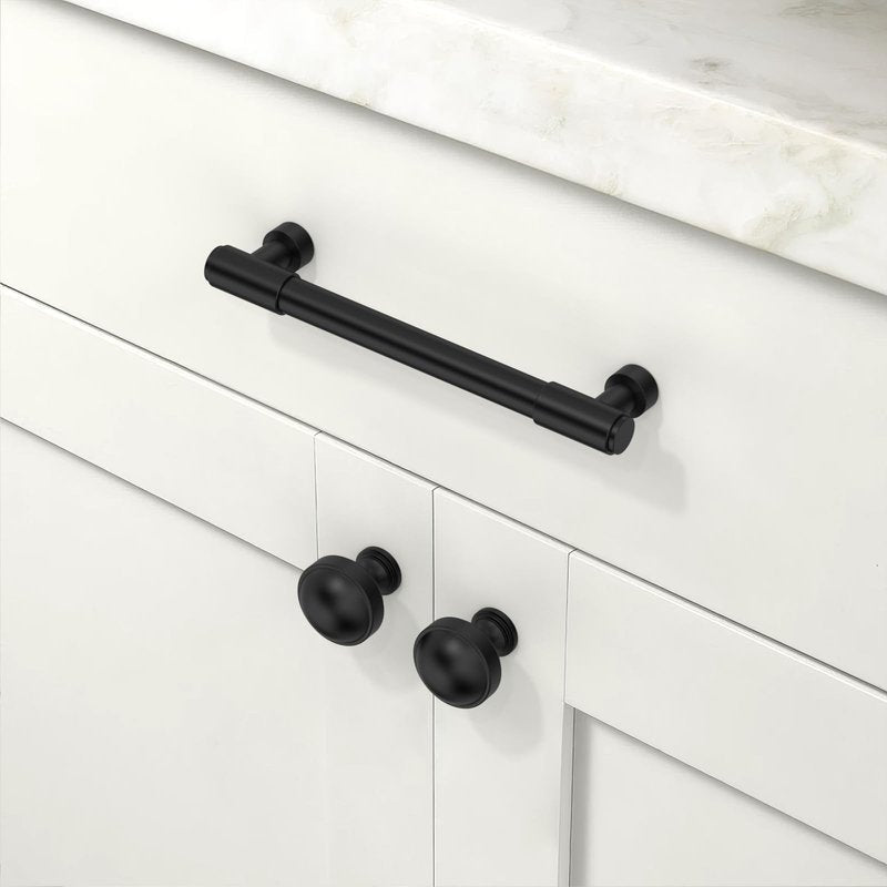 Talentedeco 10 Pack Matte Black Cabinet Pulls 5 Inch(128mm) Kitchen Cabinet Handles Cabinet Hardware for Drawer Pulls