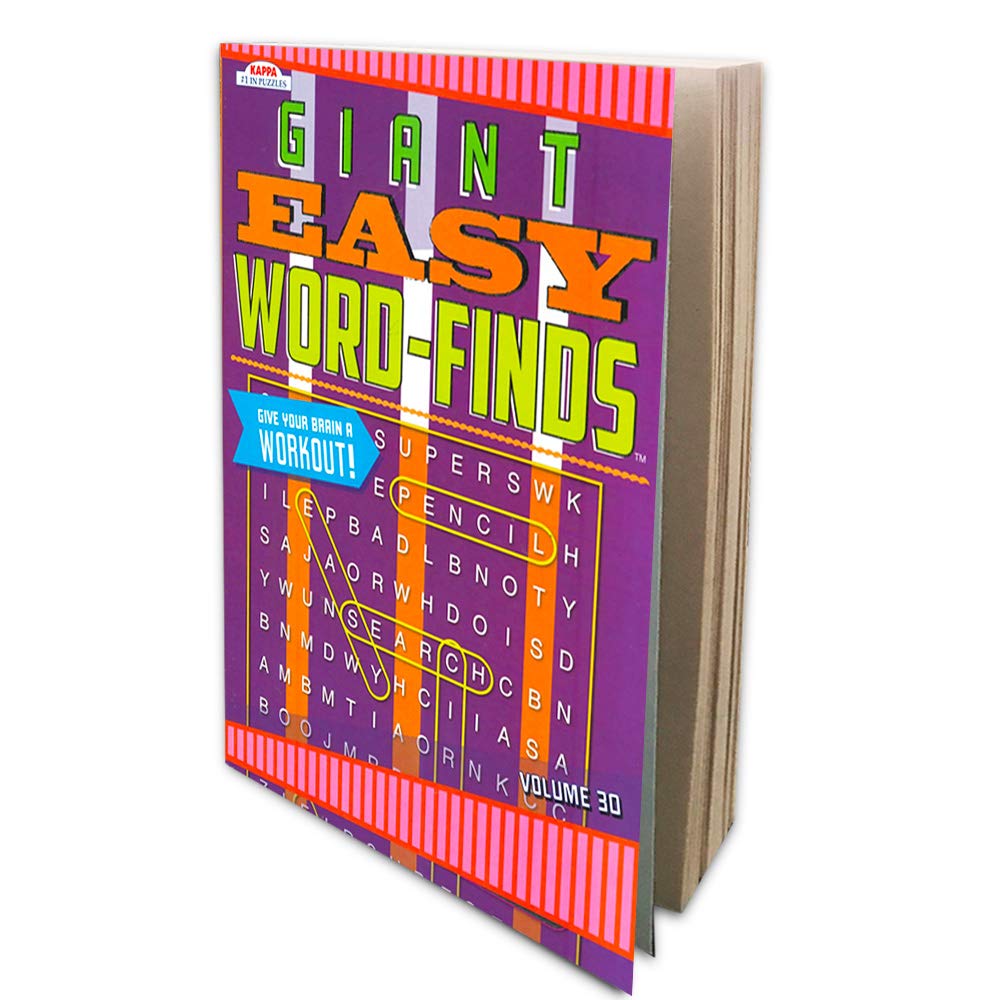 Word Find Puzzle Books for Adults Seniors - Set of 4 Jumbo Word Search Books with Large Print (Over 380 Pages Total with Bookmark)