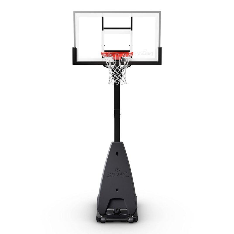 Spalding The Ultimate Hybrid, 54" Glass, Alum Trim, 3 Piece 4" Pole, Screw Jack Lift, Arena Slam Rim, Board Pad- Hybrid