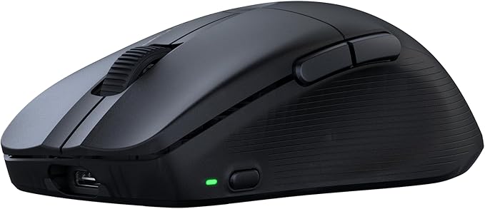 Turtle Beach Pure Air Wireless RGB Gaming Mouse, Ultra-Light 54g Ergonomic Design, 26000 DPI Optical Sensor, 125-Hour Rechargeable Battery, Dual Wireless + Bluetooth, Titan Optical Switches – Black